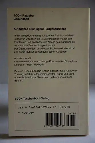 Eberlein, Gisela: Autogenes Training für Fortgeschrittene. 