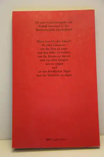 Rudolf Leonhard: Prolog zu jeder kommenden Revolution. Gedichte;  Ausgewählt v.  Bernd Jentzsch. 