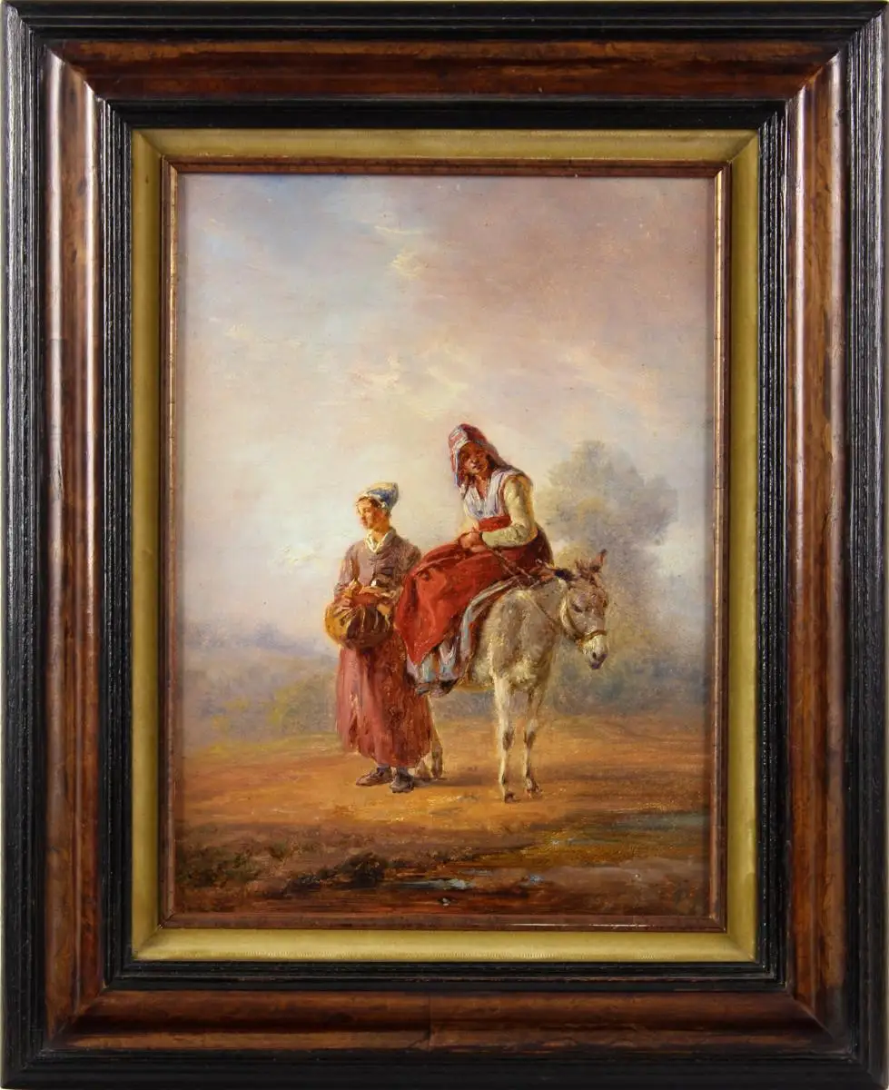 Pierre Louis De La Rive (1753-1817), Zwei Landfrauen mit einem Esel 1