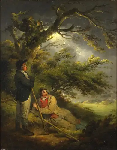 George Morland (1763-1804), Aufziehendes Gewitter, 1794