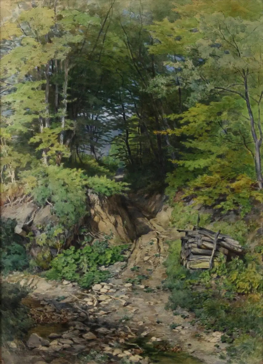 Hans Dvořák (19. Jh.), Schattiger Hohlweg, 1888 0