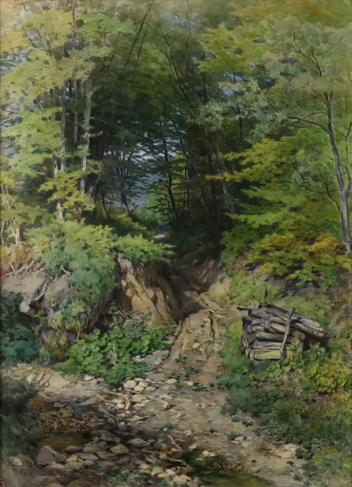 Hans Dvořák (19. Jh.), Schattiger Hohlweg, 1888 0