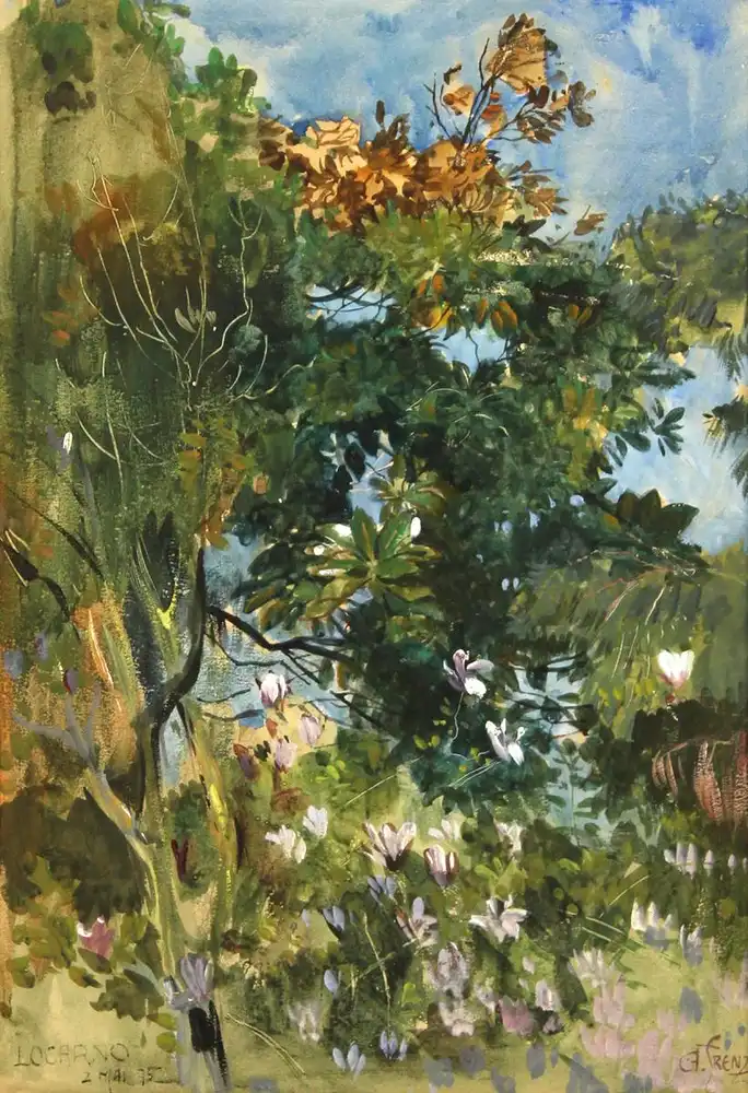 Alexander Frenz (1861-1941), Pflanzenimpression in Locarno, 1895 0