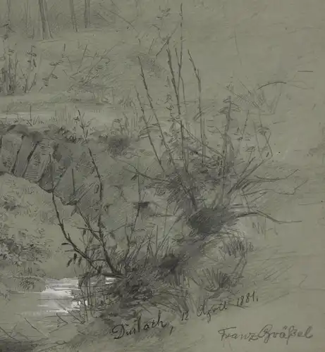 Franz Gräßel (1861-1948), Im Durlacher Wald, 1881