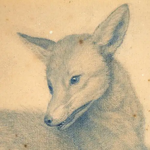 Carl Friedrich Deiker (1836-1892), Wachsamer Fuchs, 1854