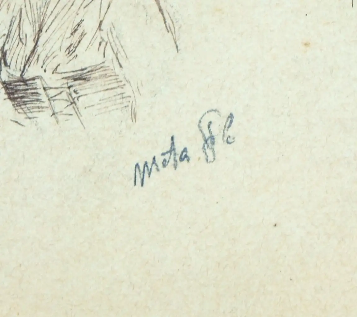 Meta Plückebaum (1876-1945), Kindlicher Pierrot in einer Märchenwelt 1