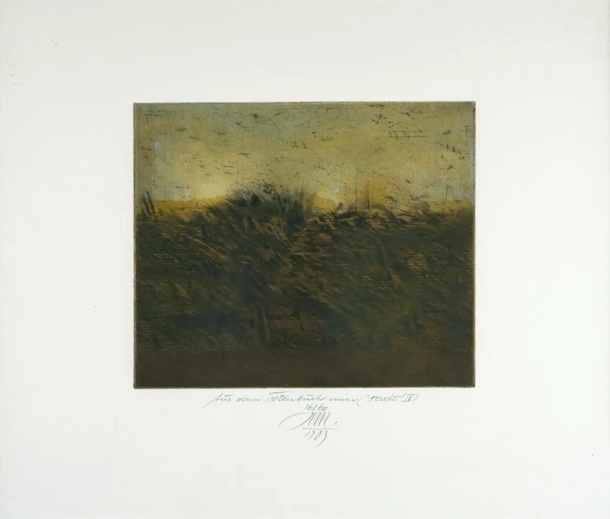 Karl Mordstein (1937-2006), Aus dem Totenbuch einer Stadt (IV), 1983 1