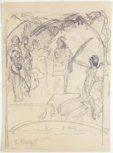 Arthur Kampf (1864- 1950), Studie zu einer Allegorie des Sieges, um 1900