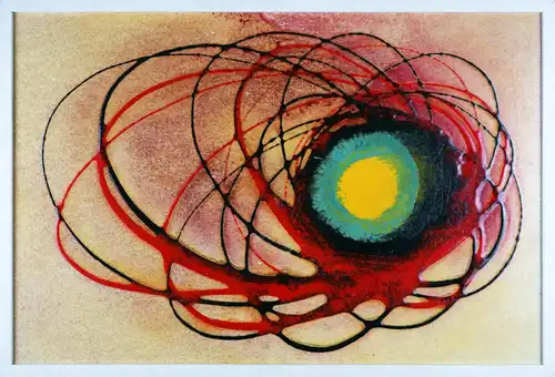 Klaus Oldenburg (*1942 Berlin), Exzentrische Entladungen eines türkis-gelben Kerns, um 1975