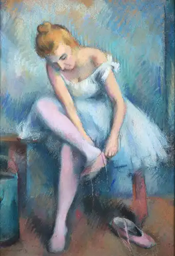 Karl Stohner (1894-1957), Ballerina im Ankleideraum, 1924