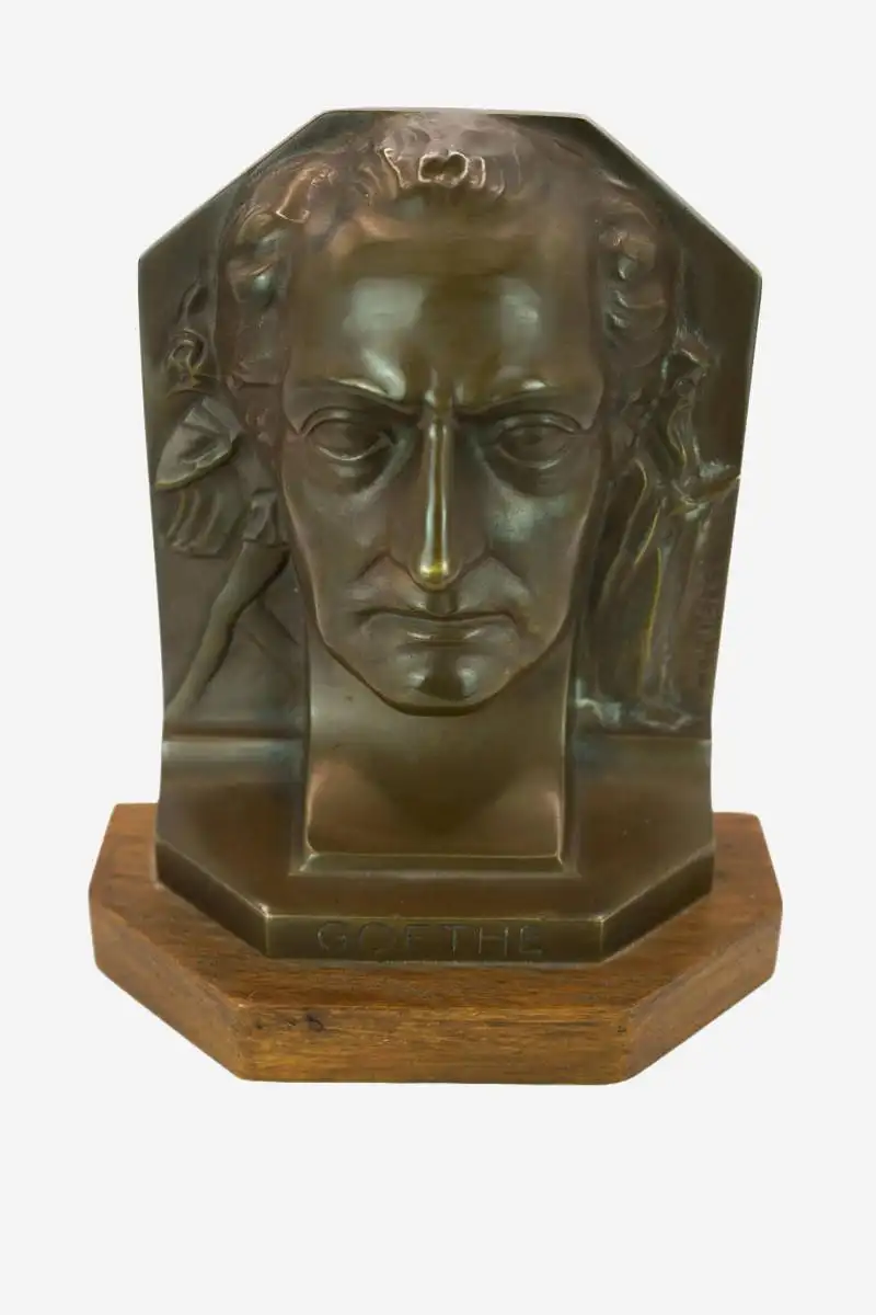 Hans Harders (1875-1955), Goethe (Buchstütze), um 1935, Art Déco 0