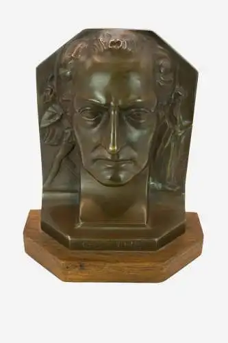 Hans Harders (1875-1955), Goethe (Buchstütze), um 1935, Art Déco