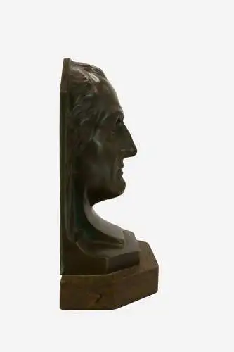 Hans Harders (1875-1955), Goethe (Buchstütze), um 1935, Art Déco