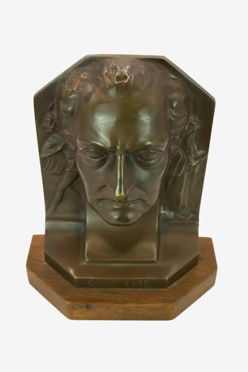 Hans Harders (1875-1955), Goethe (Buchstütze), um 1935, Art Déco 4