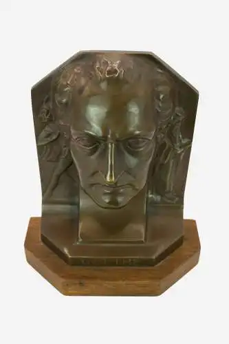 Hans Harders (1875-1955), Goethe (Buchstütze), um 1935, Art Déco