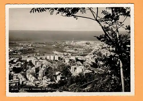 [Ansichtskarte] AK Genova (Genua), Panorama dal Righi / gelaufen 1936. 