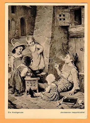 [Ansichtskarte] ein Hochgenuss - Jouissance inappréciable! / Zu Gunsten der Schwerhörigen-Fürsorge / gelaufen 1929. 