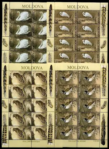 Moldawien Kleinbogen 481-484 postfrisch Vögel #JD357