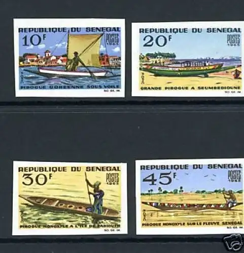 Senegal 310-313 postfrisch Schiffe ungezähnt #IF504