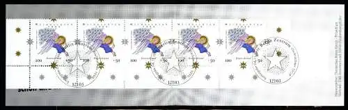 Bund Rotes Kreuz Weihnachtsmarkenheft 1999 mit 2084 gestempelt Berlin #IJ168