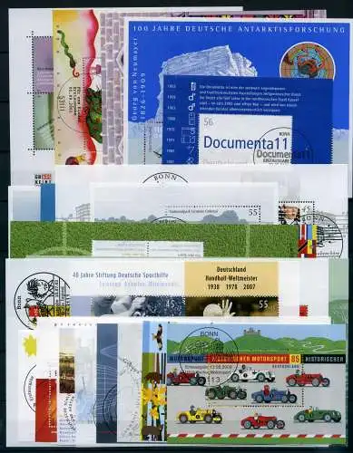 Bund Lot mit Block 54-75 Ersttagssonderstempel #IF326
