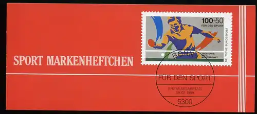 Bund Sportmarkenheftchen mit 1408 Bonn Ersttagssonderstempel #IT617