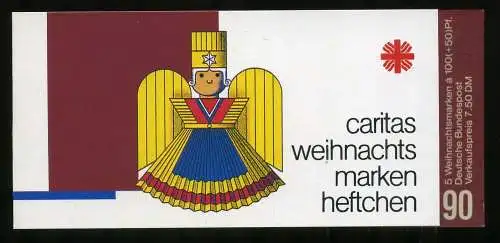 Bund Weihnachts MH Caritas 1990 1487 Bonn Ersttagssonderstempel #IJ139