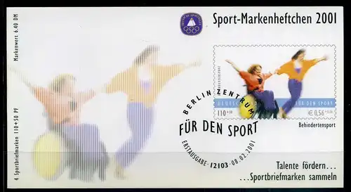 Bund Sport Markenheftchen 2166 Berlin Ersttagssonderstempel #HD217