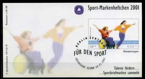 Bund Sport Markenheftchen 2166 Berlin Ersttagssonderstempel #HD217