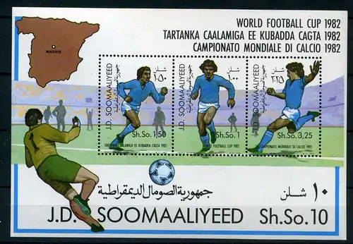 Somalia Block 12 postfrisch Fußball WM 1982 #GE553