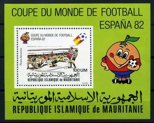 Fußball Mauretanien Block 29 ** #GE405