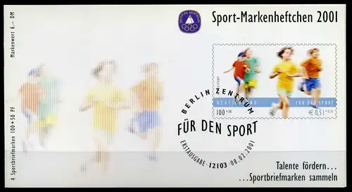 Bund Sport Markenheftchen 2165 Berlin Ersttagssonderstempel #HD218