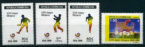 Dominikanische Rep. 1563-1566 postfrisch Olympiade 1988 #JG775