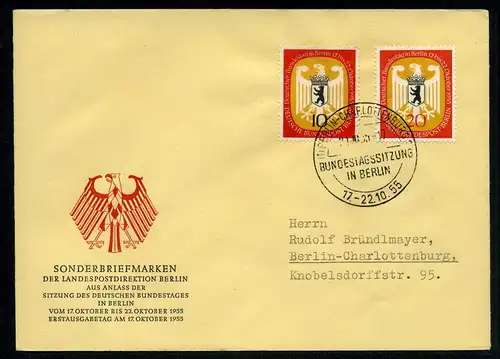 Berlin 129-130 Ersttagesbrief/FDC #HD222