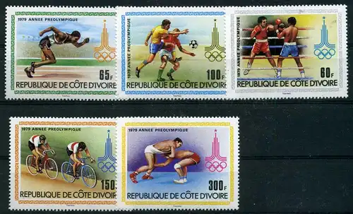 Elfenbeinküste 614-618 postfrisch Olympiade Moskau 1980 #JG536