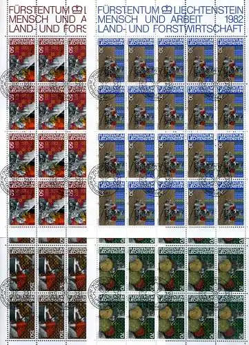 Liechtenstein Kleinbögen 802-805 Ersttagssonderstempel #JE981