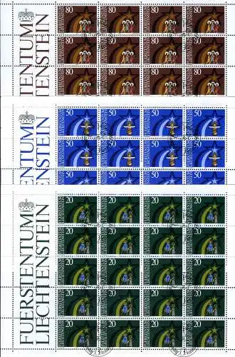 Liechtenstein Kleinbögen 831-833 Weihnachten Ersttagssonderstempel #JE989