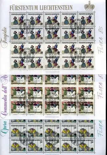 Liechtenstein Kleinbögen 887-889 Theater Ersttagssonderstempel #JG402