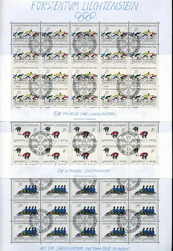 Liechtenstein Kleinbögen 934-936 gestempelt #JG416