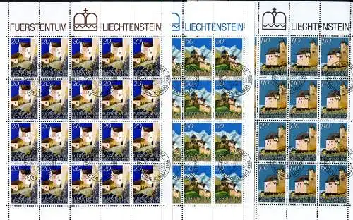 Liechtenstein Kleinbögen 896-898 Schlösser Ersttagssonderstempel #JG400