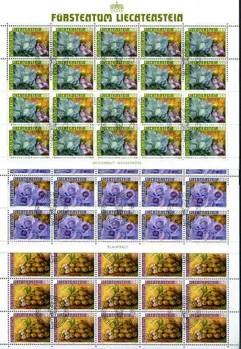 Liechtenstein Kleinbögen 904-906 Ackerfrüchte Ersttagssonderstempel #JG407