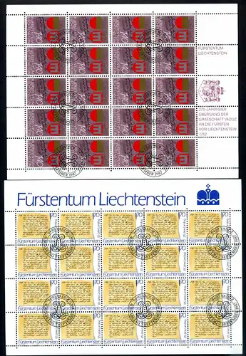 Liechtenstein Kleinbögen 928-929 gestempelt #JG415