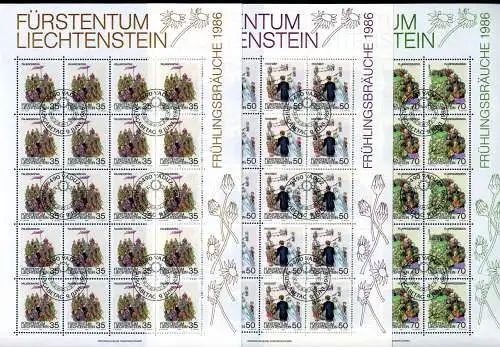 Liechtenstein Kleinbögen 899-901 Ersttagssonderstempel #JG406