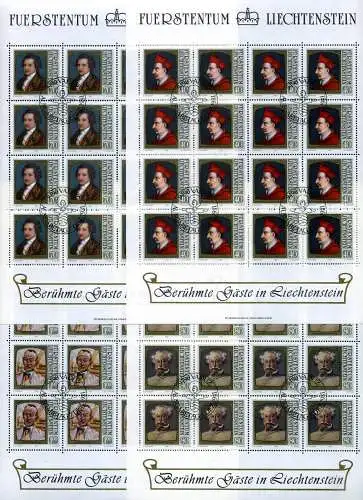 Liechtenstein Kleinbögen 784-787 Ersttagssonderstempel #JE976