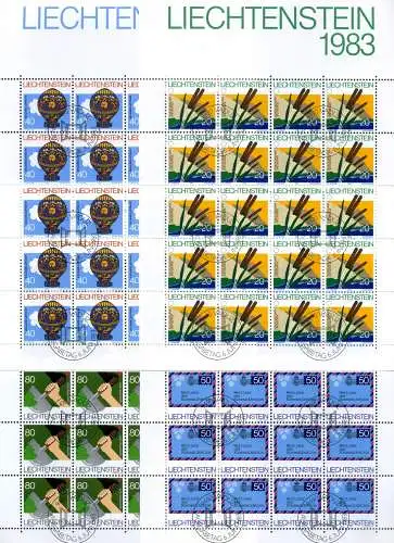 Liechtenstein Kleinbögen 824-827 Ersttagssonderstempel #JE987