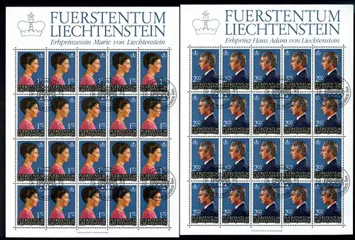 Liechtenstein Kleinbögen 864-865 Ersttagssonderstempel #JE995