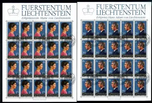 Liechtenstein Kleinbögen 864-865 Ersttagssonderstempel #JE995