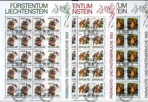 Liechtenstein Kleinbögen 818-820 Ersttagssonderstempel #JE985