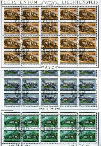 Liechtenstein Kleinbögen 868-870 Ersttagssonderstempel #JE997