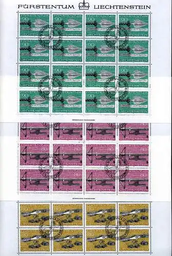 Liechtenstein Kleinbögen 751-753 Jagdwaffen Ersttagssonderstempel #JE969